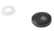 PLASTIC DOMED COVER CAPS  BLACK PK200