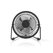 Table Fan | USB Powered | Diameter: 100 mm | 3 W | 1-Speed | Black