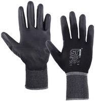 GLOVE, PU COATED, NYLON, BLACK, XL