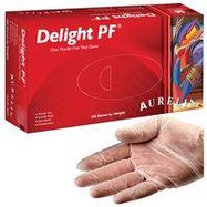 VINYL GLOVES, POWDER FREE, CLR, S, PK100