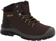 MALVERN SAFETY BOOT, BROWN, SIZE 10