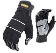 HALF FINGER WORK GLOVES BLACK LARGE