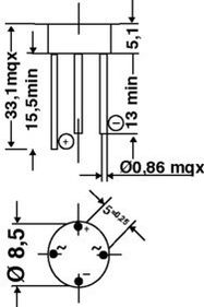 Bridge rectifier 1000V 1.5A round