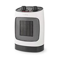 Ceramic PTC Fan Heater | 1000 / 2000 W | 2 Heat Modes | Adjustable thermostat | Rotates automatically | Overheating protection | Fall over protection