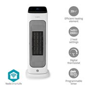 SmartLife Ceramic PTC Fan Heater | Wi-Fi | 2000 W | 2 Heat Settings | Oscillation | Display | 10 - 49 °C | Android™ / IOS | White