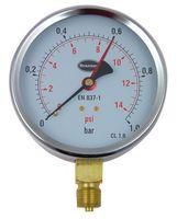 PRESSURE GAUGE, DIAL, 0 TO 1 BAR