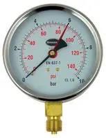 PRESSURE GAUGE, DIAL, 0 TO 10 BAR