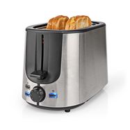 Toaster | Stainless Steel Series | 2 Bread Slices | 2 Slots | Browning levels: 7 | Defrost feature | Bun rack | Aluminium