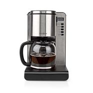 Coffee Maker | Filter Coffee | 1.5 l | 12 Cups | Keep warm feature | Switch on timer | LCD display | Clock function | Aluminium / Black