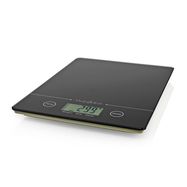 Kitchen Scales | Digital | Glass / Plastic | CR 2032 Battery | Black