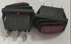 Rocker switch; ON-OFF, fixed, 3pins. 15A/250Vac, 29x10mm, SPST, waterproof, red LAMP 230V