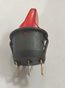 Rocker switch; ON-OFF, fixed, 3pins. 6A/250Vac, Ø19.8mm, SPST, round, long rocker, red NEON 230V AC