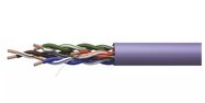 Cable UTP CAT5e 4x2x0.5mm, solid, copper, LSZH insulation Dca purpl EMOS