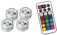 RGB REMOTE CONTROL LED LIGHT 4PK