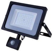 LED FLOODLIGHT PIR 50W 3000K BLACK