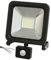 50W LED FLOODLIGHT, 1M CABLE, BLACK, PIR