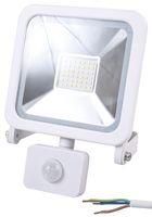 30W LED FLOODLIGHT, 1M CABLE, WHITE, PIR