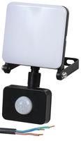 10W LED FLOODLIGHT, 1M CABLE, BLACK, PIR