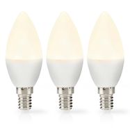 LED Bulb E14 | Candle | 2.8 W | 250 lm | 2700 K | Warm White | Frosted | 3 pcs