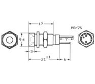 LED Holder Nickel Countersunk 5mm