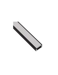 Aluminum profile with white cover for LED strip, black, surface LINE MINI 2m