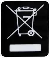 LABEL, WEEE, 10X13MM, WHT/BLK, PK500