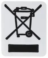 LABEL, WEEE, 10X13MM, BLK/WHT, PK500
