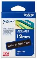 TAPE, WHITE ON BLACK, 24MM W, 8M L