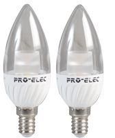 LED LAMP, CANDLE, 3000K, 320LM, 30W, PK2