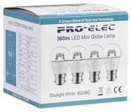 LED LAMP, CLEAR GLOBE, 6500K, 320LM, 30W