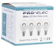 LED LAMP, CLEAR GLOBE, 6500K, 320LM, 30W