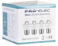 LED LAMP, CLEAR GLOBE, 3000K, 320LM, 30W