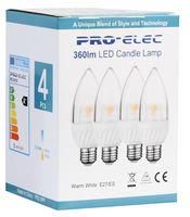 LED LAMP, CANDLE, 3000K, 320LM, 30W