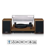 Turntable with Bluetooth® reception and two wooden speakers
