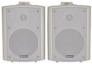 STEREO SPEAKER SET, 5.25", 20KHZ, WHITE