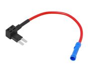 Automotive fuse adapter with additional Micro fuse holder and wire