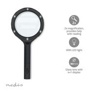 Handheld Magnifiers | Lens strength: 4 Diopter | 10000 K | 0.05 W | 9 lm | Black