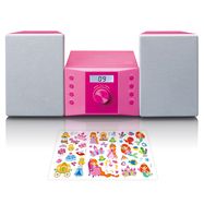 Micro set with CD FM radio AUX-IN stickers Pink