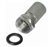 F plug 4.0mm, with rubber, cable mount