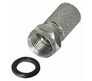 F plug 5.0mm, with rubber, cable mount