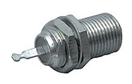 F socket, panel mount, short