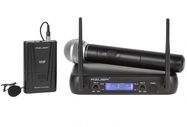 Wireless VHF Two Channel Microphone Set (Handheld & Clip) WR-358LD