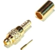 Connector MMCX plug crimped 50Ω RG174