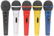 SET OF 5 COLOUR MICROPHONES