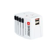 Travel Adapter: World to Europe 250V 2.5A, 2 x USB MUV SKROSS