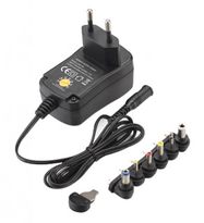 AC/DC switching adaptor 3-12V 0.6A, plug-in