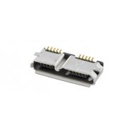 Socket Mini USB/USB3.0 soldered, plate mounted, angled SMD 5pin