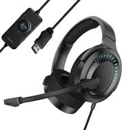 PC Gaming Headphones with Microphone USB/USB-C, Black