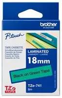 18MM BLACK ON GREEN TAPE