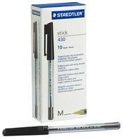 STAEDTLER STICK 430 PEN BLACK (PK10)